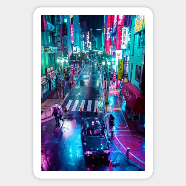 Lonely In Rainy Tokyo Sticker by HimanshiShah